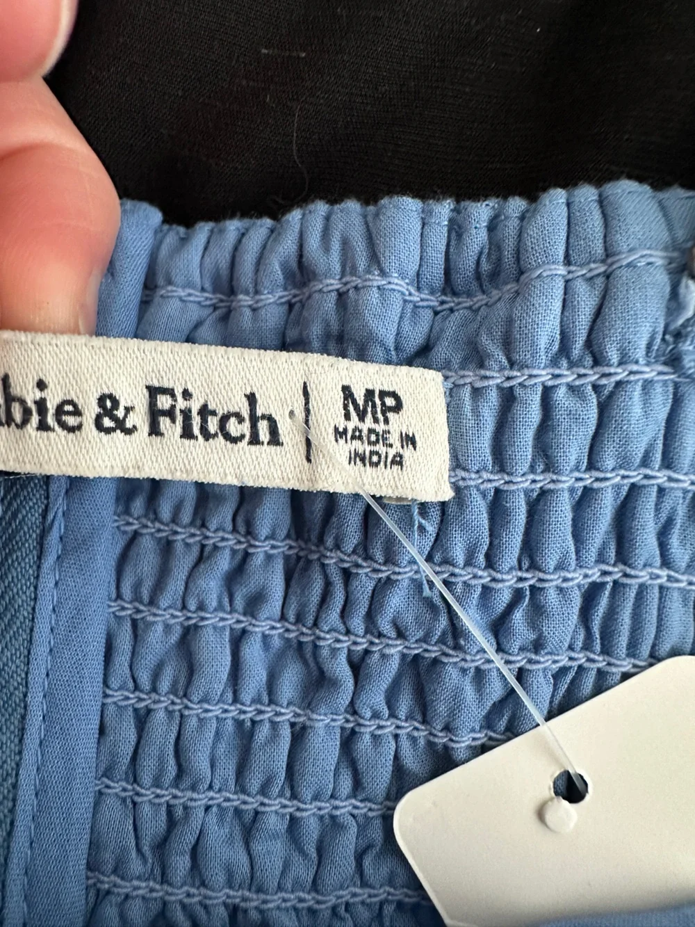 Abercrombie Emerson linen cotton dress blue size medium petite